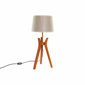 Λάμπα γραφείου από πολυεστέρα και ξύλο DKD Home Decor image-0