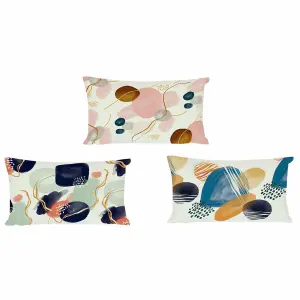 Αφηρημένο παραλληλόγραμμο μαξιλάρι DKD Home Decor (x3) image-0