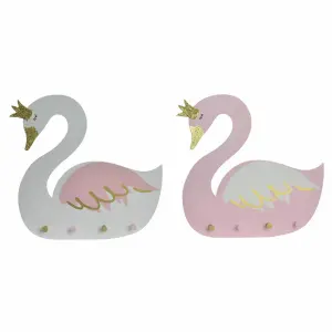 Perchero de madera cisne DKD Home Decor 40x4x38,5 cm image-0