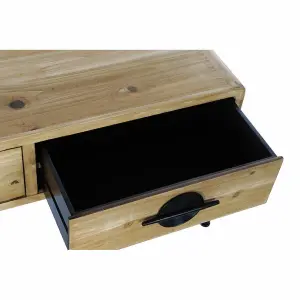 Modern loft side table in metal and fir DKD Home Decor image-2