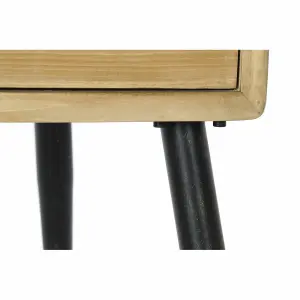 Modern loft side table in metal and fir DKD Home Decor image-3
