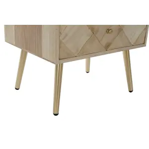 Cómoda de metal y madera de paulownia moderna DKD Home Decor 45x35x93 cm (x2) image-3