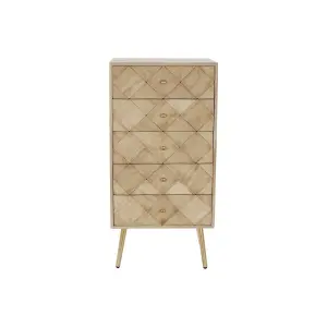 Cómoda de metal y madera de paulownia moderna DKD Home Decor 45x35x93 cm (x2) image-0