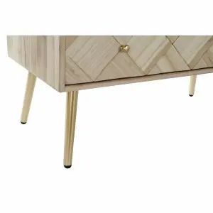 Metal and paulownia pine wood chest of drawers DKD Home Decor 72.5x37x65 cm image-1