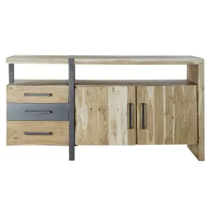 Akazienmetallbuffet DKD Home Decor 170x54x90 cm image-0