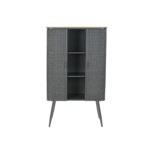 Fém és fa 2 szintes polc DKD Home Decor