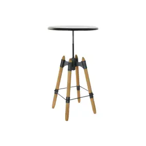 Natural metal wood side table DKD Home Decor 60x60x105 cm image-0