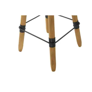 Natural metal wood side table DKD Home Decor 60x60x105 cm image-2