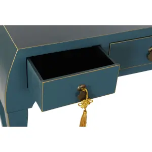 Wooden pine console DKD Home Decor 96x26x80 cm image-2