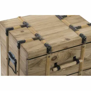 Wooden bedside table DKD Home Decor image-2