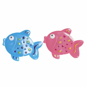 Προϊόν μπάνιου PVC ψάρι DKD Home Decor 13x1x10,5 cm (x2) image-0