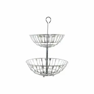 Μεταλλικό και πλαστικό καλάθι για φρούτα DKD Home Decor (x12) image-0