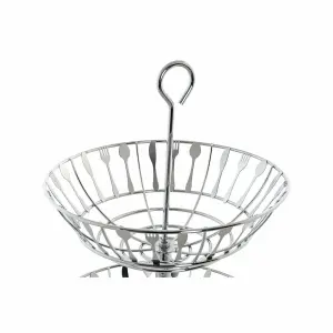 Μεταλλικό και πλαστικό καλάθι για φρούτα DKD Home Decor (x12) image-2