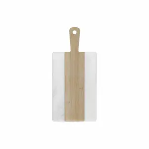 Rectangular bamboo marble and plastic cutting board DKD Home Decor image-0