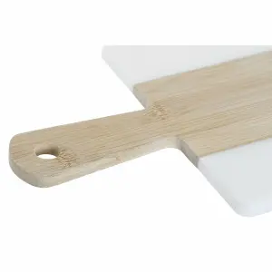Rectangular bamboo marble and plastic cutting board DKD Home Decor image-1