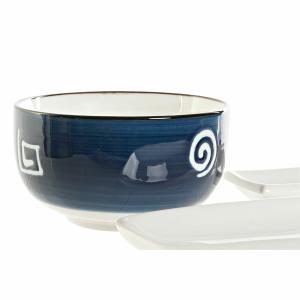 Juego de platitos de porcelana oriental para sushi DKD Home Decor image-1