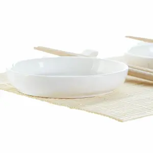 Sushi sæt i plastisk bambus og orientalisk stentøj DKD Home Decor 28,8x19,8x3 cm image-1