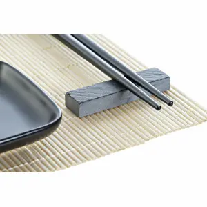 Set aus Metall, Bambus und orientalischem Steinzeug für Sushi DKD Home Decor 27,8x17,8x3 cm image-1
