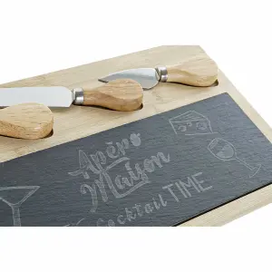 Obdélníková bambusová a šedá deska na krájení DKD Home Decor image-2