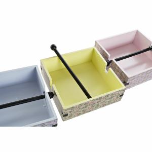 Metal håndklædeholder med MDF træ DKD Home Decor 22x18x6 cm (x3) image-1