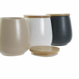 Box DKD Home Decor Gris foncé 10x10x13 cm (x3) image-1