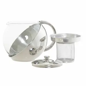 Teiera in vetro acciaio inox plastica DKD Home Decor image-1
