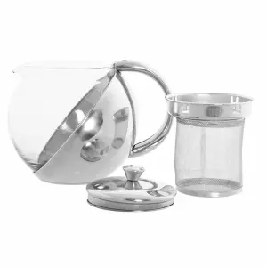 Théière en acier inoxydable verre et plastique DKD Home Decor image-1