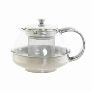 Theepot roestvrij staal glas kunststof DKD Home Decor image-0