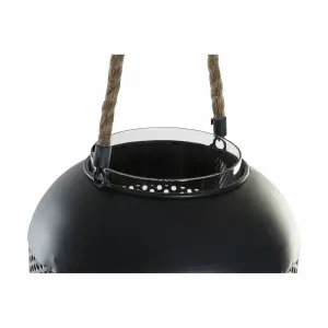 Metal, glass and rope candleholder DKD Home Decor image-1