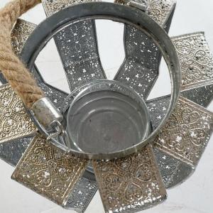 Lysestage af metalreb DKD Home Decor Arabe image-1