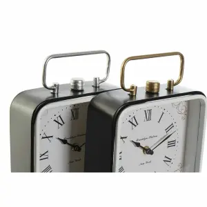 Ρολόι επιτραπέζιο από γυαλί και σίδηρο DKD Home Decor (x2) image-1
