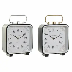 Ρολόι επιτραπέζιο από γυαλί και σίδηρο DKD Home Decor (x2) image-0