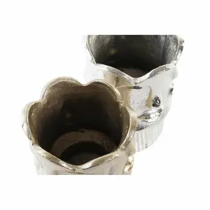 Vase aluminium moderne DKD Home Decor 12x12x17 cm (x2) image-2