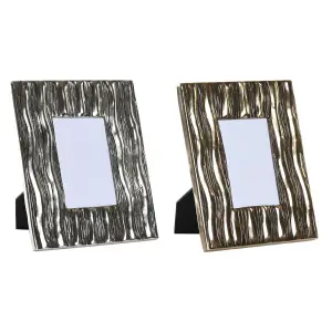 Cornice foto in alluminio e vetro moderno DKD Home Decor 21x1x26 cm (x2) image-1