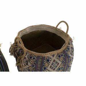 Boho storage basket natural fibre DKD Home Decor 41x41x40 cm image-1