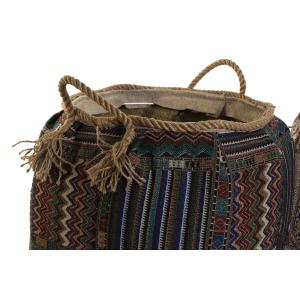 Boho storage basket natural fibre DKD Home Decor 41x41x40 cm image-2