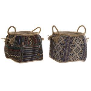 Boho storage basket DKD Home Decor 30x30x30 cm