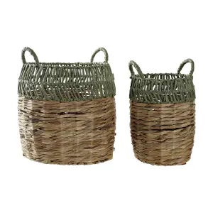 Panier de rangement rotin DKD Home Decor 33x33x40 cm (x2) image-0