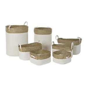 s3028931-panier-de-rangement-coton-fibre-naturelle-dkd-home-decor-41x41x52-5-cm-x7-blanc-marron-tu
