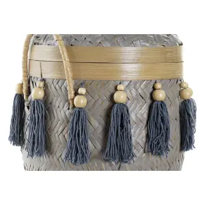 Bamboo Aufbewahrungskorb mit Boho-Fransen DKD Home Decor 39x39x55 cm (x3) image-1