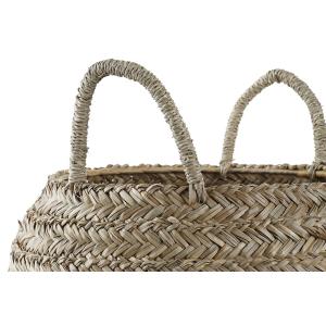 Seagrass boho basket DKD Home Decor image-1