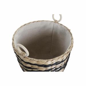 Aufbewahrungskorb aus Polyester mit Kolonialfaser DKD Home Decor 38x38x36 cm (x3) image-2