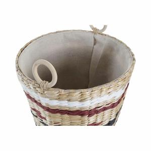 Colonial fibre storage basket DKD Home Decor 38x38x36 cm (x3) image-2