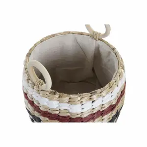 Panier de rangement fibre naturelle DKD Home Decor 30x30x25 cm (x3) image-2