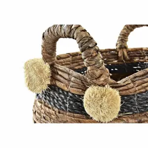 Panier de rangement colonial fibre DKD Home Decor 31x31x33 cm (x2) image-1