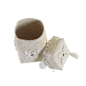 Panier de rangement bambou coquillages DKD Home Decor 24x24x30 cm (x3) image-3