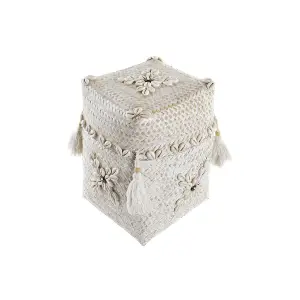 Panier de rangement bambou coquillages DKD Home Decor 24x24x30 cm (x3) image-1