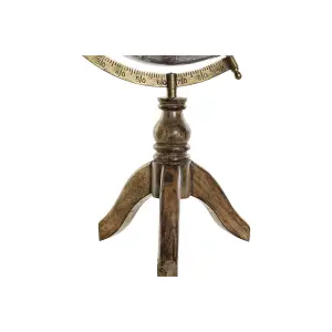 Globe terrestre en bois de manguier DKD Home Decor image-2