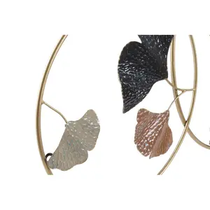 Décoration murale feuille d'une plante glam en métal DKD Home Decor image-1