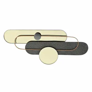 Μοντέρνα μεταλλική διακόσμηση τοίχου PVC DKD Home Decor image-0